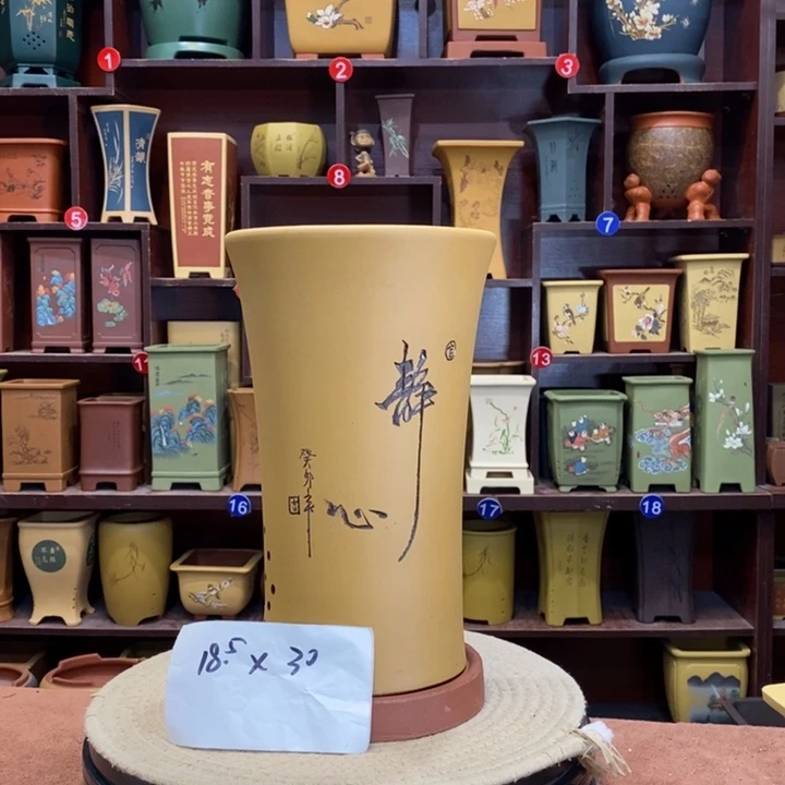 朱泥花盆紫砂艺术