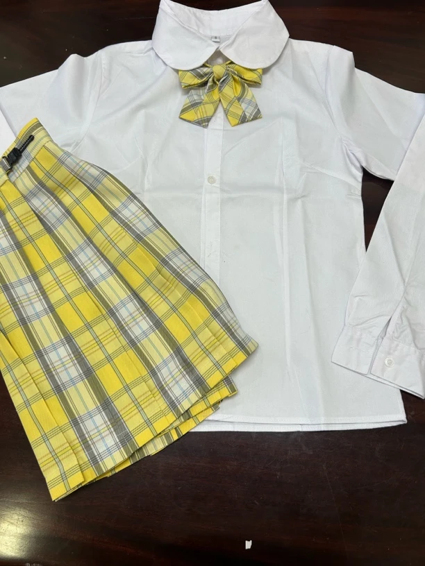 尾单原创长袖丸襟衬衫夏季女单排扣修身白色清纯可爱jk百搭