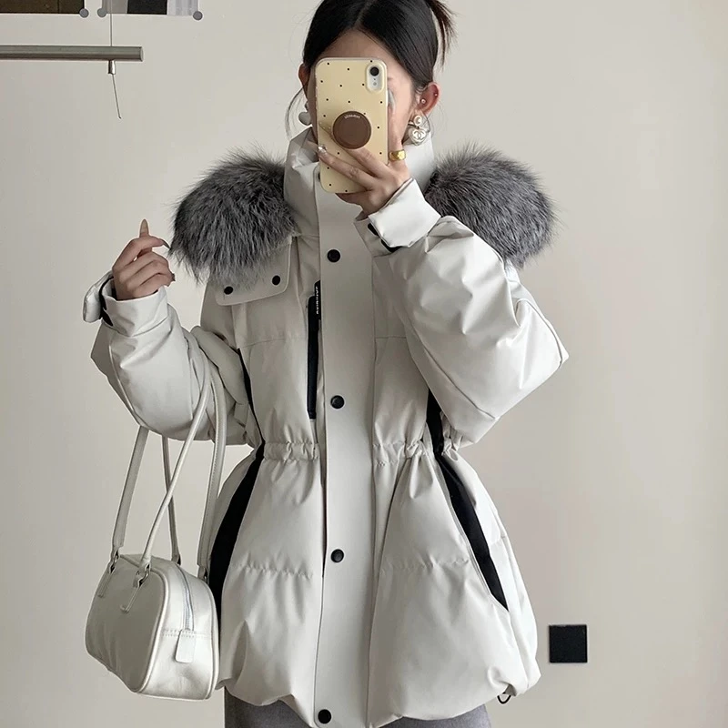 〈纪朵研〉H622毛领连帽短款加厚棉服外套女冬季韩系保暖面包服上衣