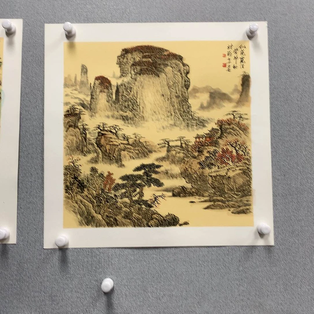 【闪购商品】国画叶金福50*50山水卡纸