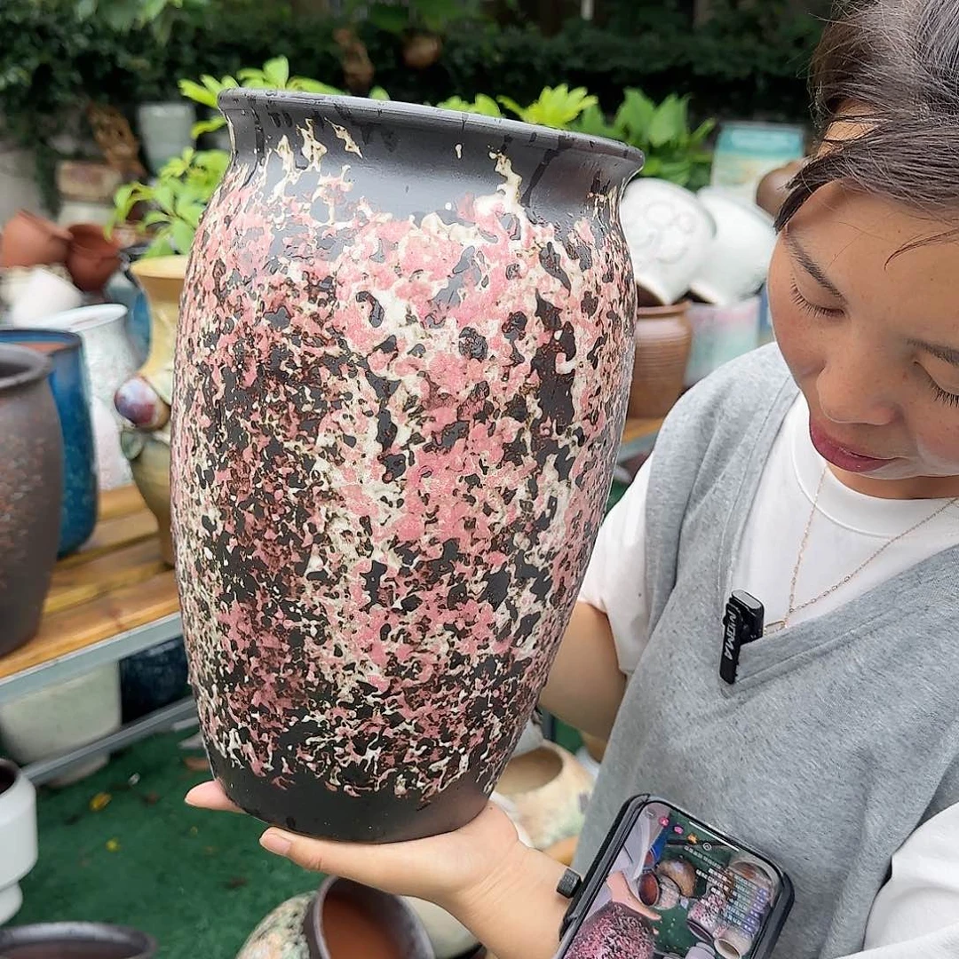 紫砂花盆王嫂花盆0615-837高30口20