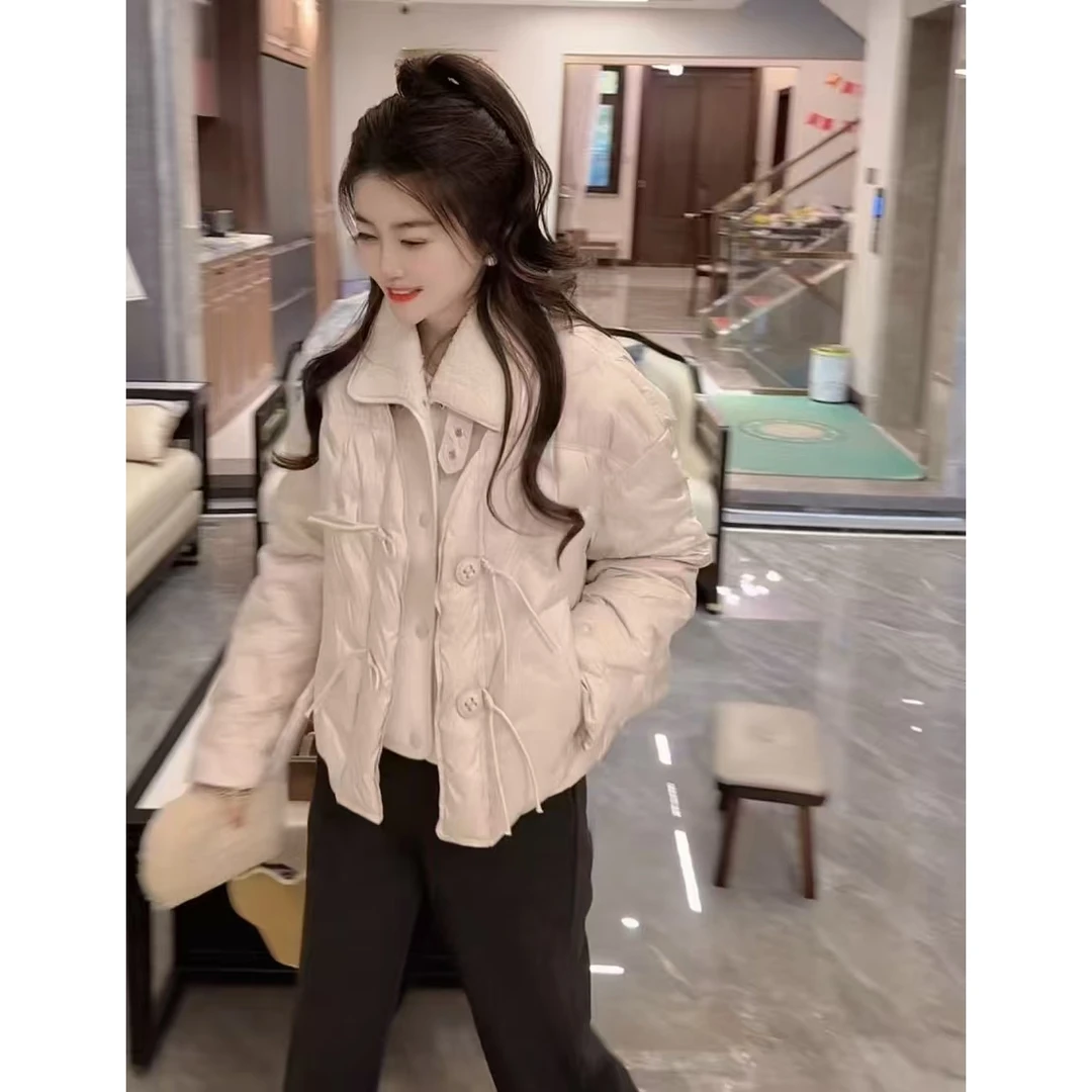 『拼接假期H』新款设计时尚休闲洋气百搭款羽绒服6568