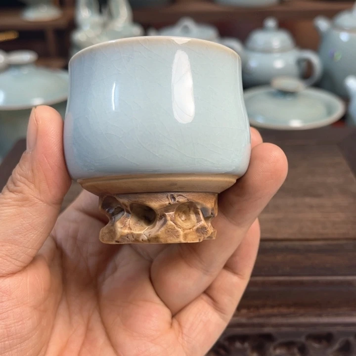 汝州原矿原釉微瑕杯杯