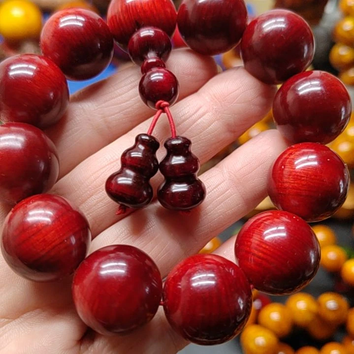 松木曾****水琥珀木手串红油2.0尺寸