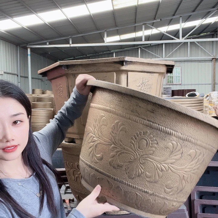 圆形60花盆2个有孔