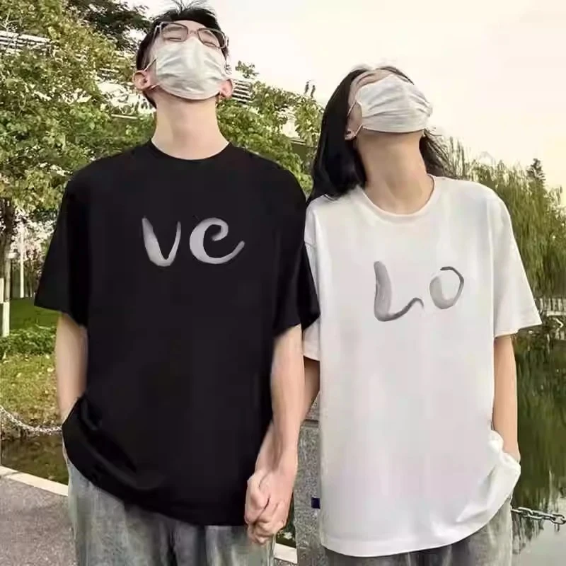 仓石一树夏季新款潮牌特别的网红情侣装短袖t恤高级感圆领上衣男