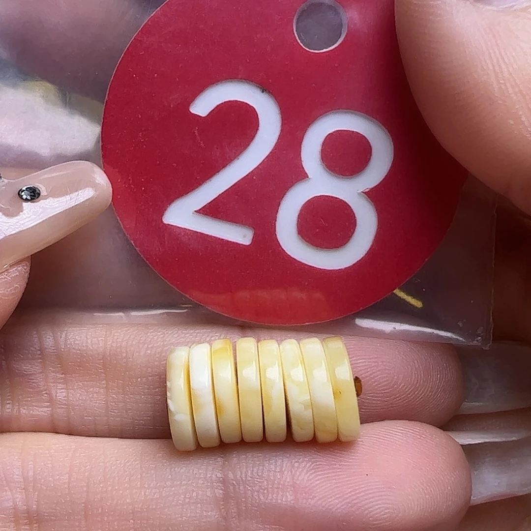 蜜蜡未镶嵌珠宝奇石9mm精工隔片