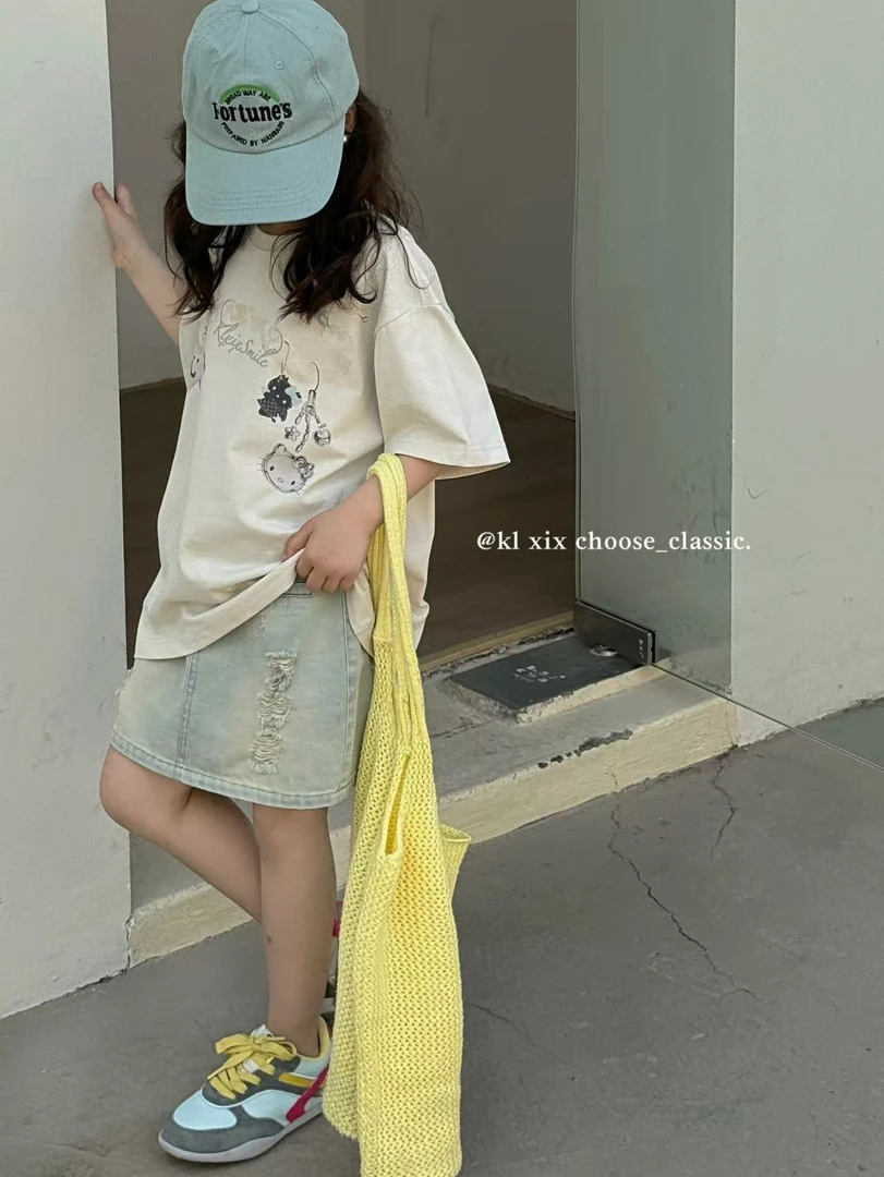 6522童装印花图案短袖T