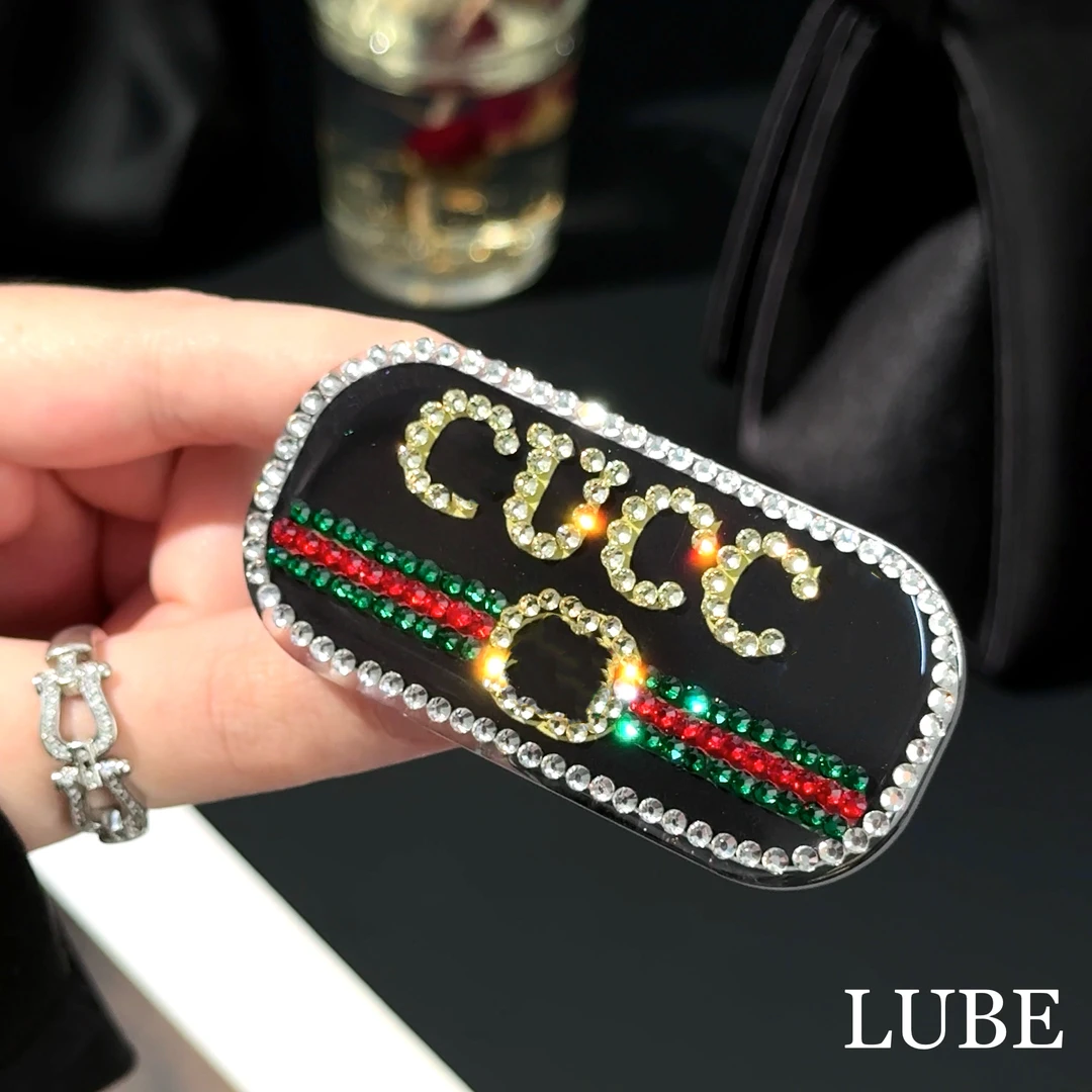 【复古双G】歪歪高定手工钻横版支架适用于安卓苹果手机壳