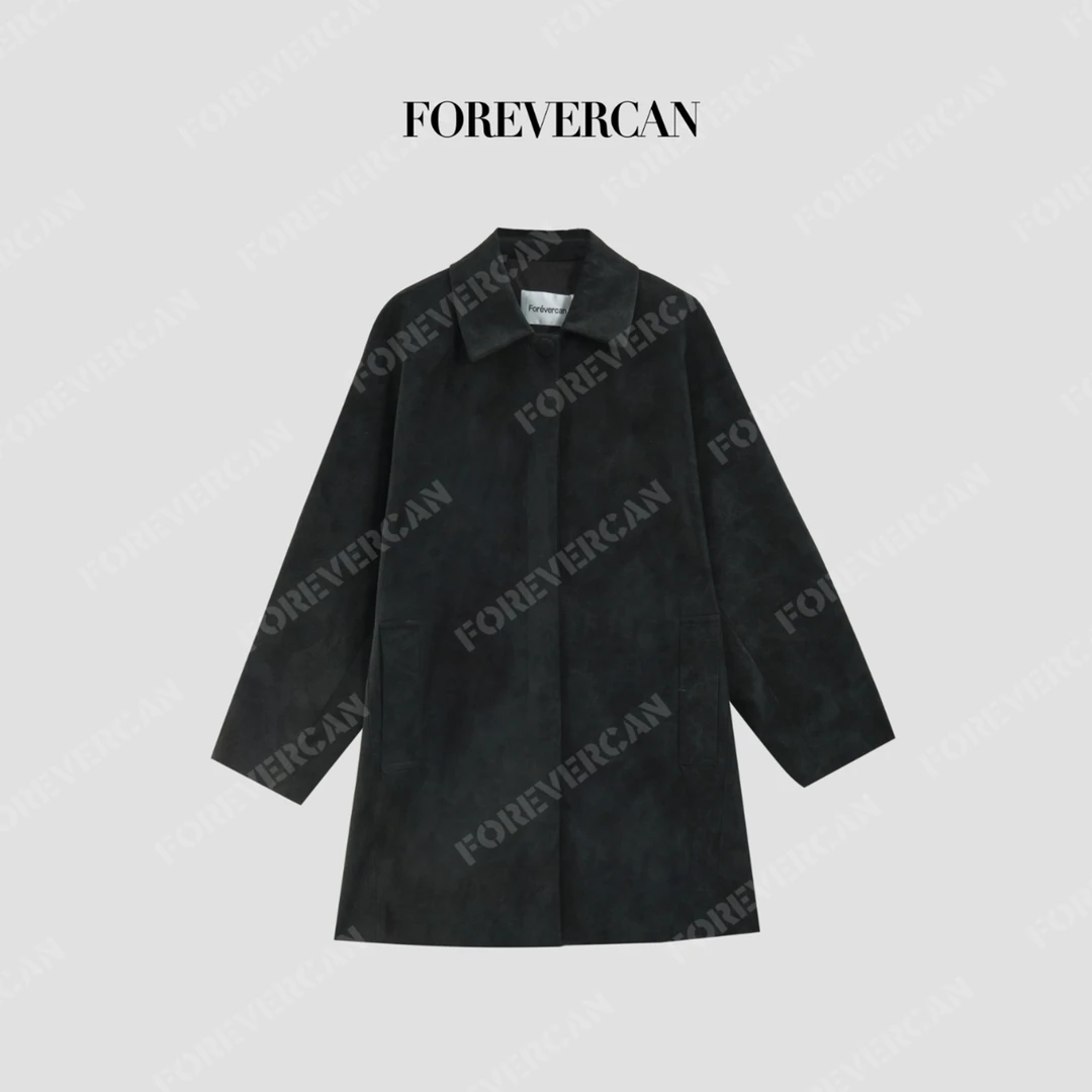 FOREVERCAN“赫本时代”立裁建筑茧型客订新型皮衣外套WC23835B