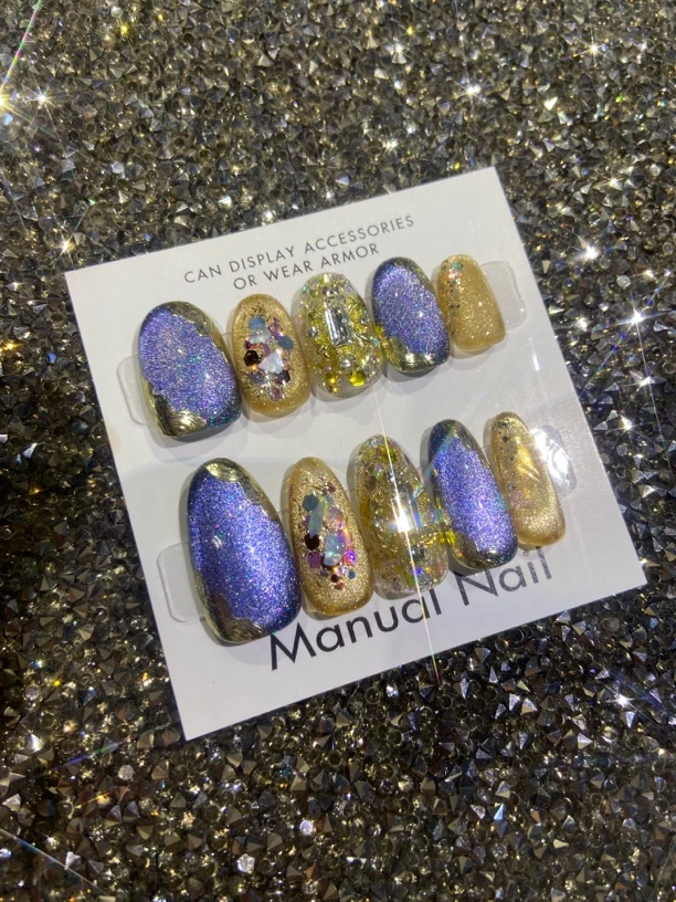 【瑶光晓梦】XN·玫瑰限定纯手工穿戴美甲10片