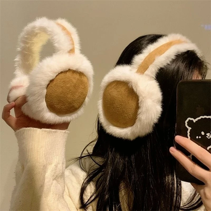 25新款绒毛绒耳罩女冬季韩版加绒保暖耳套骑行防寒耳暖耳包耳捂子
