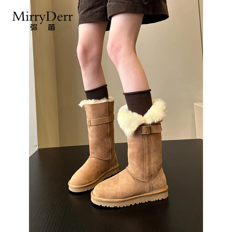 加厚时尚冬季皮毛一体韩系加绒保暖高筒雪地靴女长筒棉靴子棉鞋