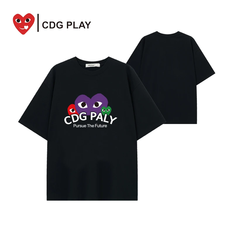 CDGPLAY2025新款情侣时尚夏季短袖潮流百搭t恤朝辞白帝彩云间