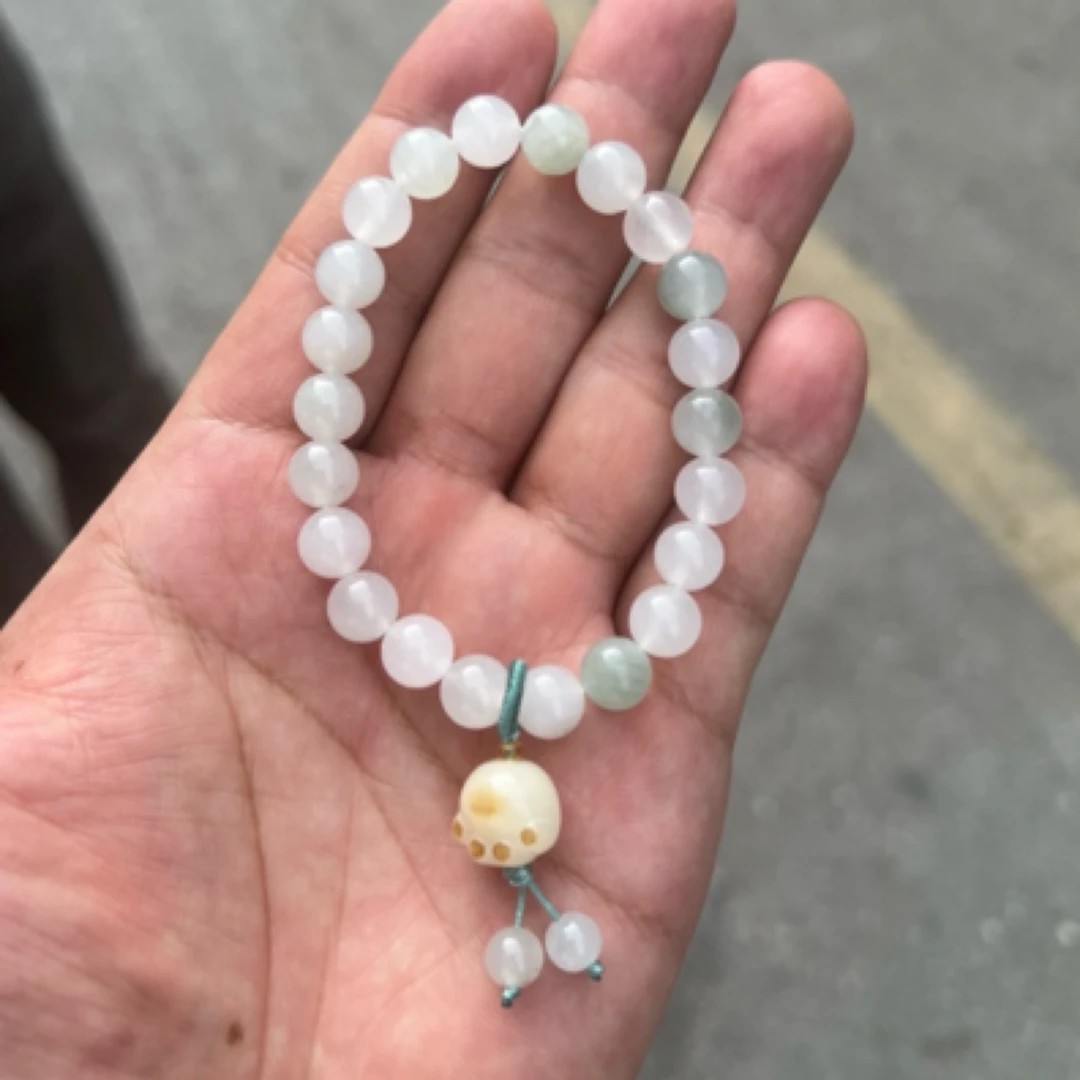 【天山翠猫爪手串】新疆天然玉石天山翠玉卡8手串多样性拍一发一