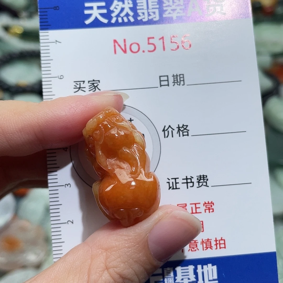 翡翠未镶嵌挂件5156