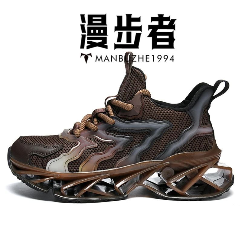 漫步者新款百搭刀锋休闲鞋 时尚运动男士增高鞋