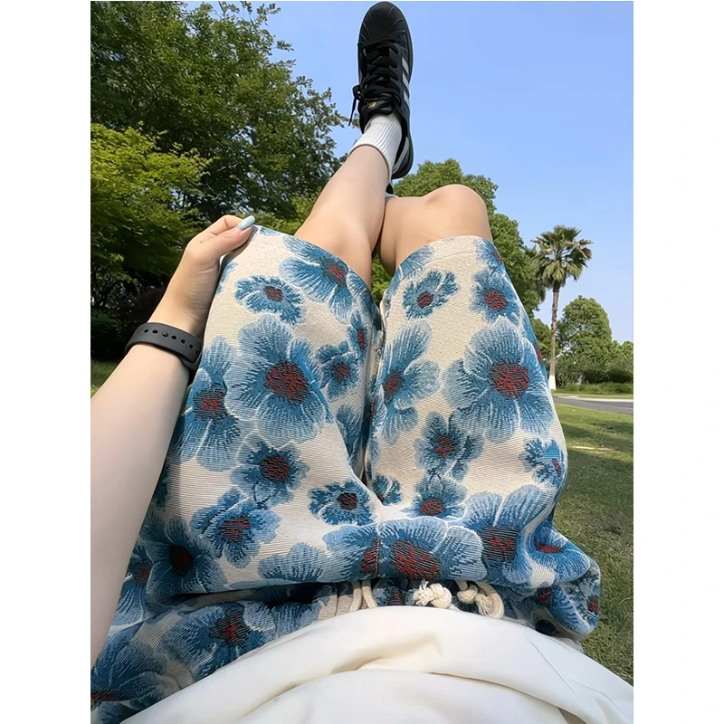 海岛风蓝色沙滩短裤男夏季外穿度假夏威夷裤子休闲运动设计五分裤