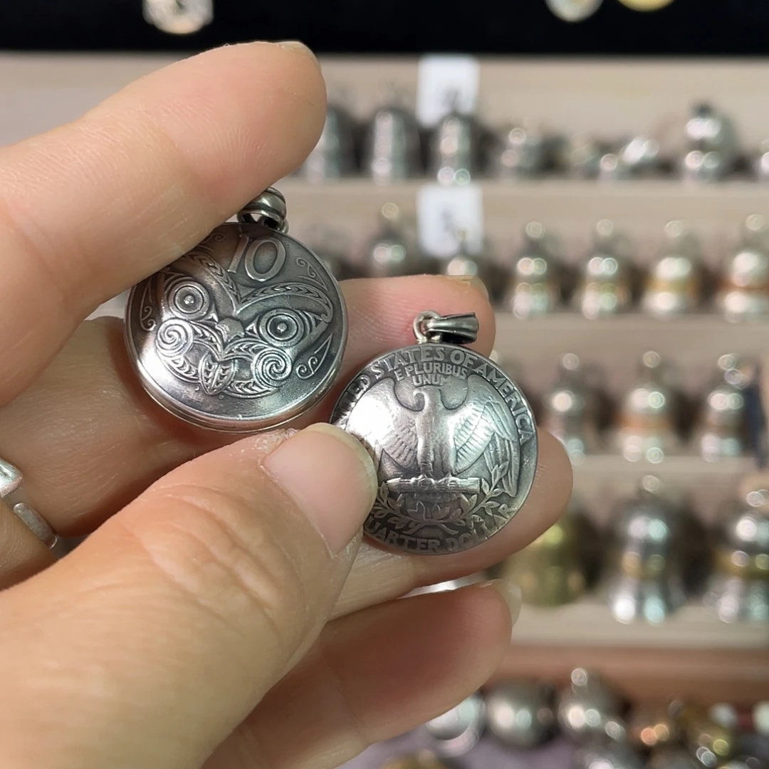 義***诚硬币照片盒子组合挂件