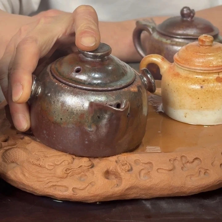 手工手捏茶具制作