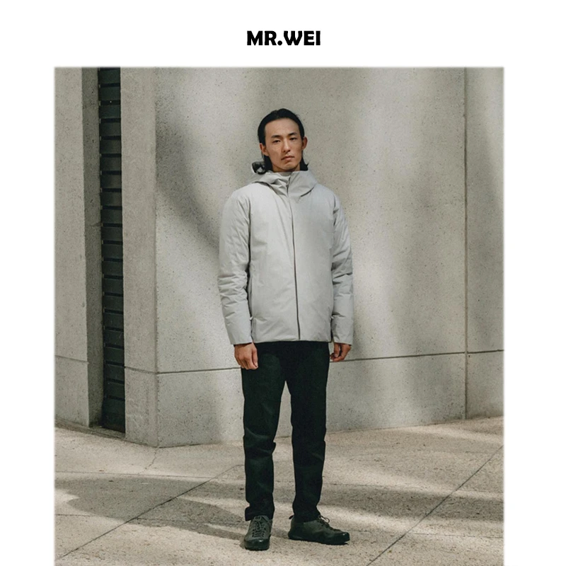 高端V系列） 防风防水完全保暖 男款户外休闲通勤连帽抗寒羽绒服