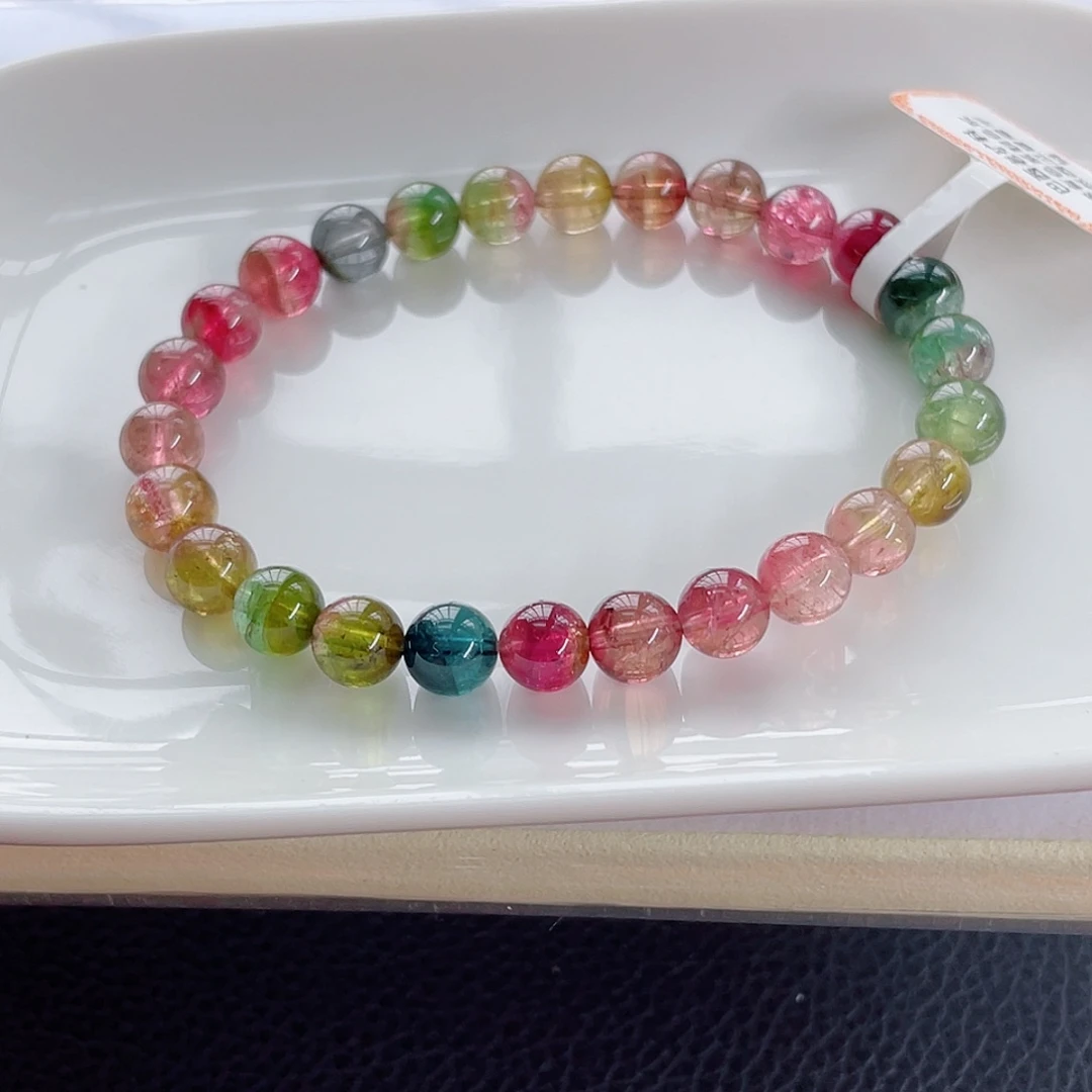 未镶嵌手链碧玺7mm左右