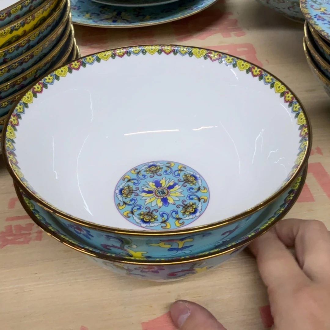 瓷两个6英寸高脚面碗？？？？