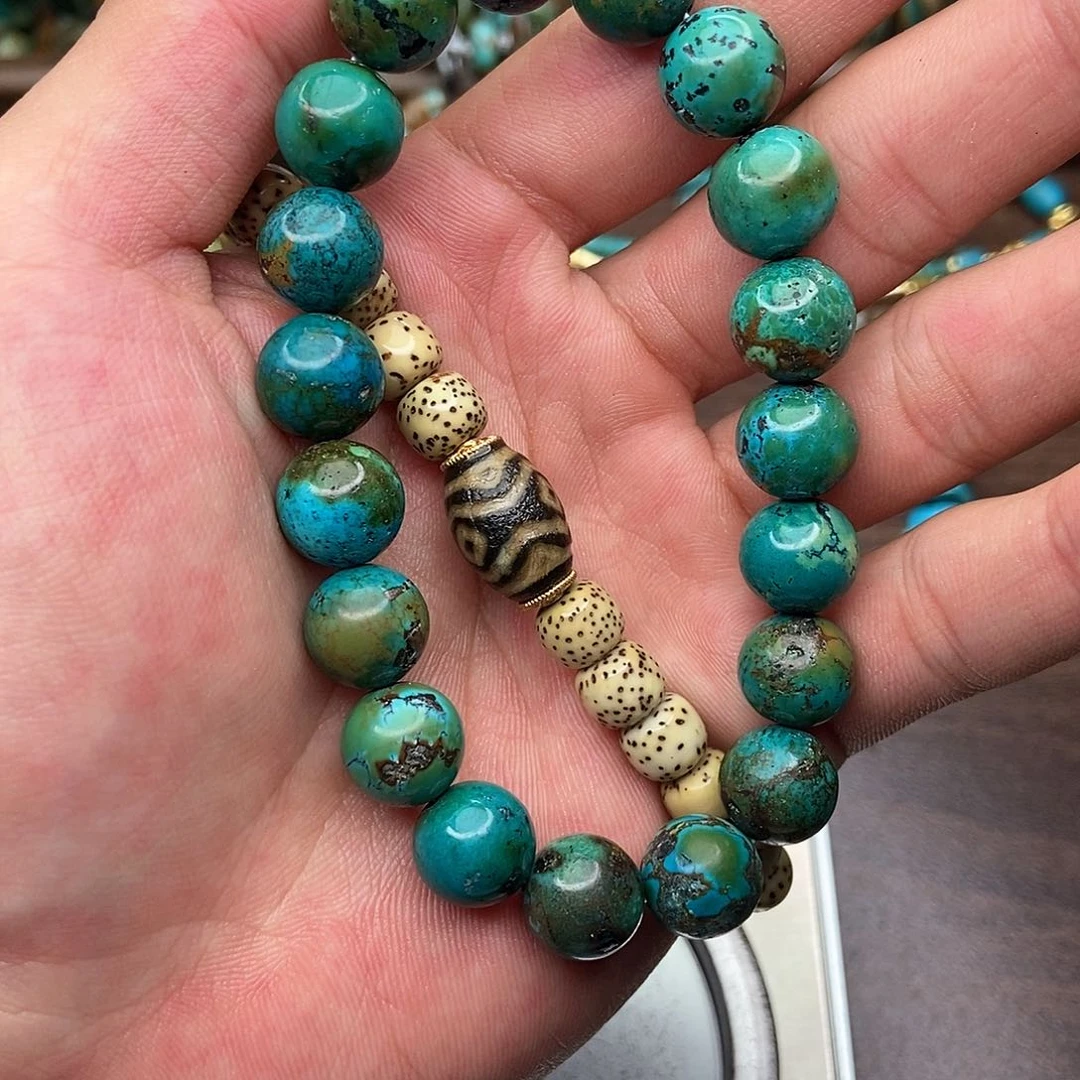 北****儿三彩圆珠单圈饰品