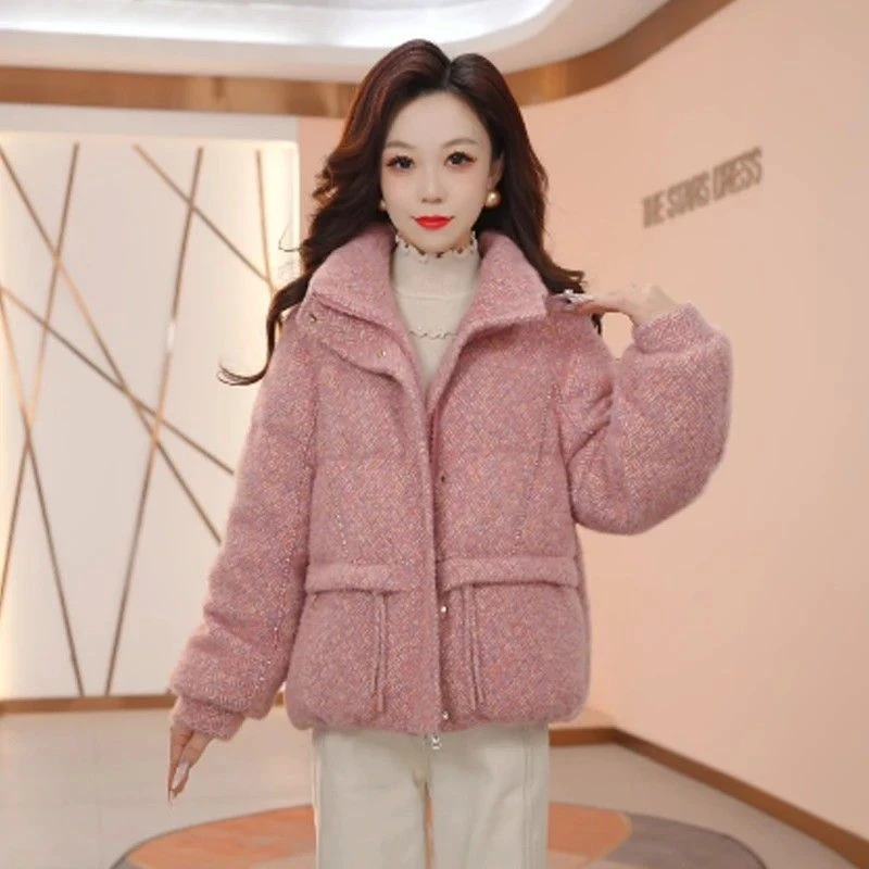 中长款羽绒服女2025新款冬装时尚加厚哑光免洗保暖白鸭绒翻领外套