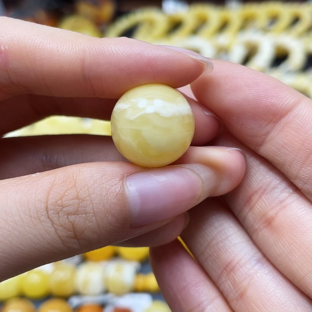 未镶嵌蜜蜡裸石圆珠17.1mm
