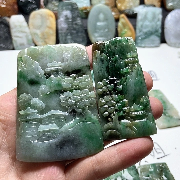 乞***者翡翠未镶嵌颈饰翡翠a货