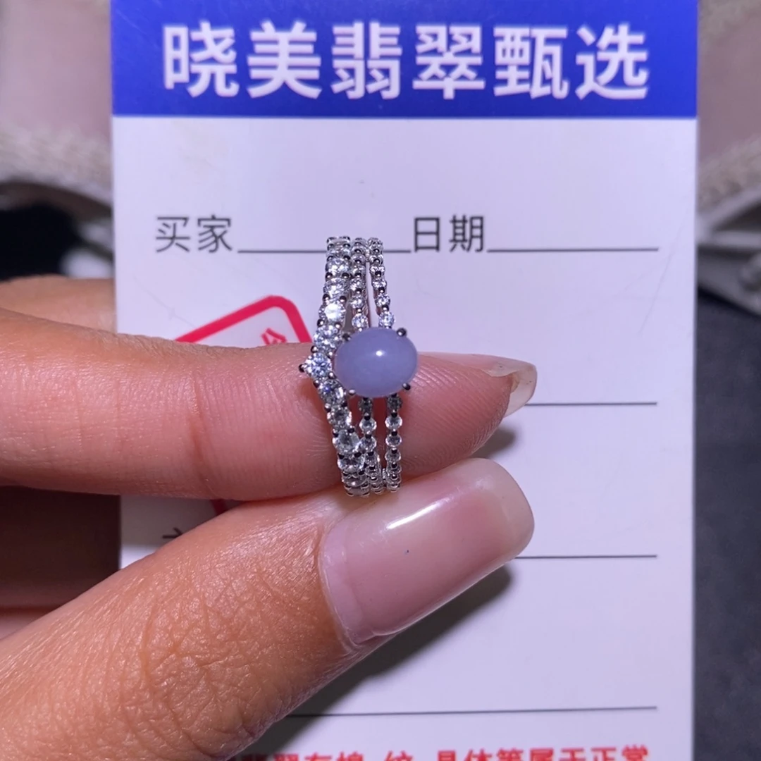 翡翠银S925镶嵌戒指031