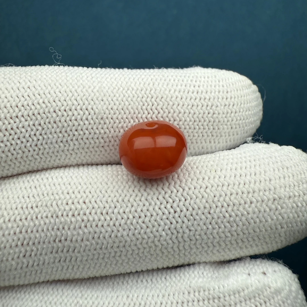 P2080天然南红 扣子10.8*8mm支持复检 假一罚四