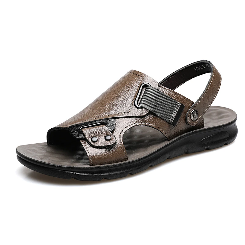 凉鞋男士户外露趾拖鞋防滑百搭沙滩鞋男款夏季透气耐穿开车耐磨