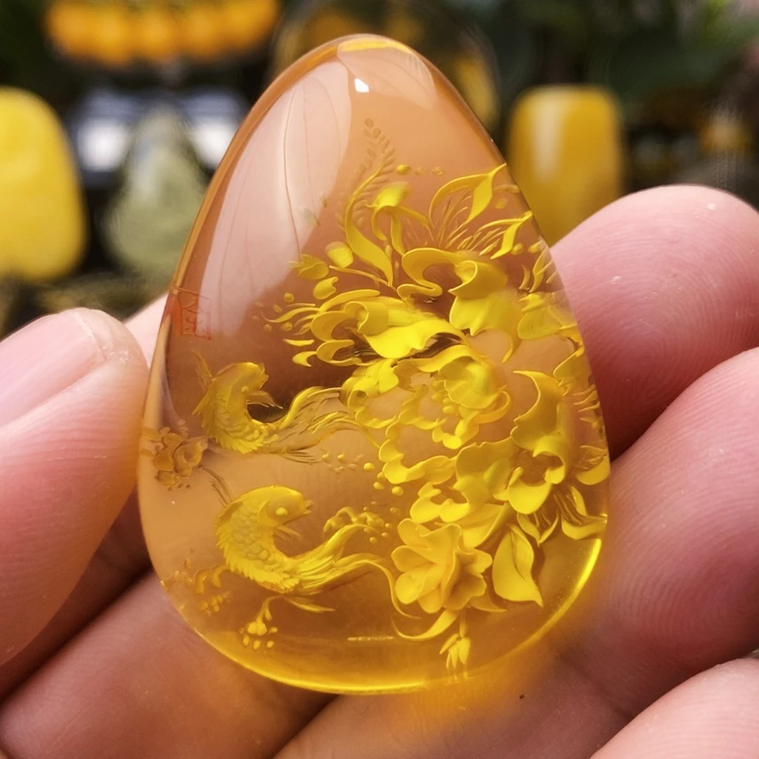 【闪购商品】未镶嵌吊坠(不含链)金珀琥珀雕刻件