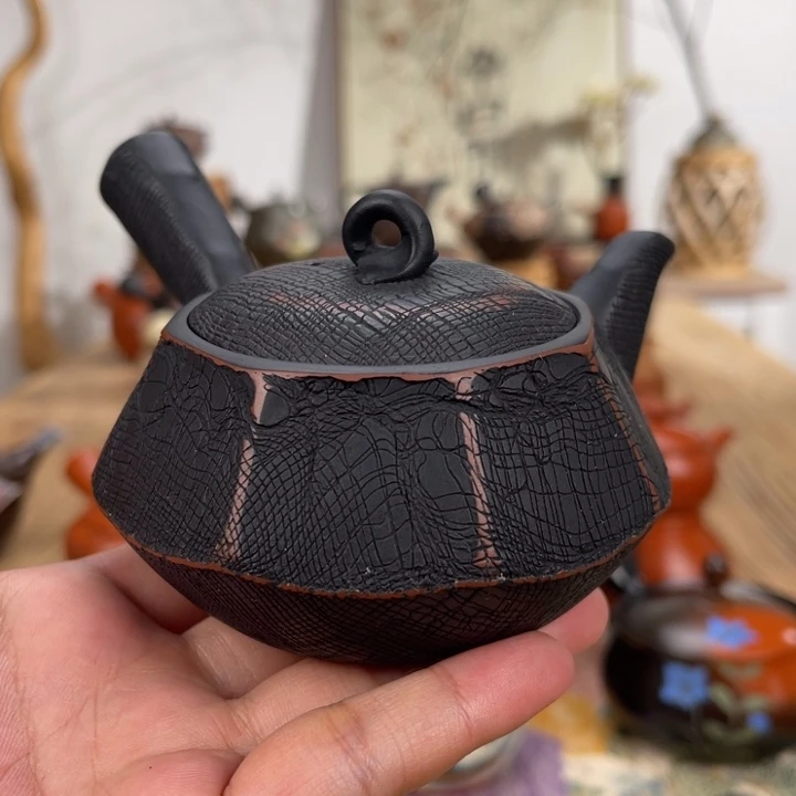 昊***地常滑石水手作茶壶