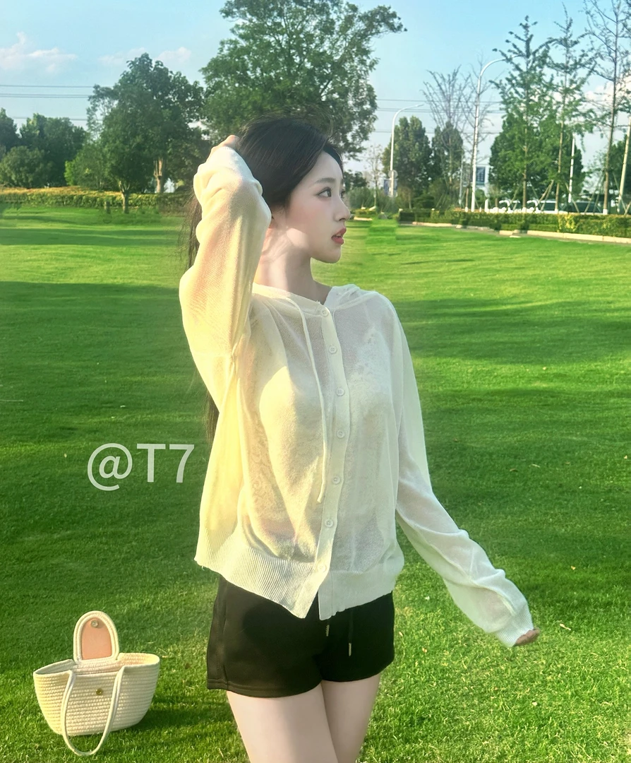 2025夏季新款休闲薄款韩版宽松防晒衫连帽长袖百搭开衫外套网红