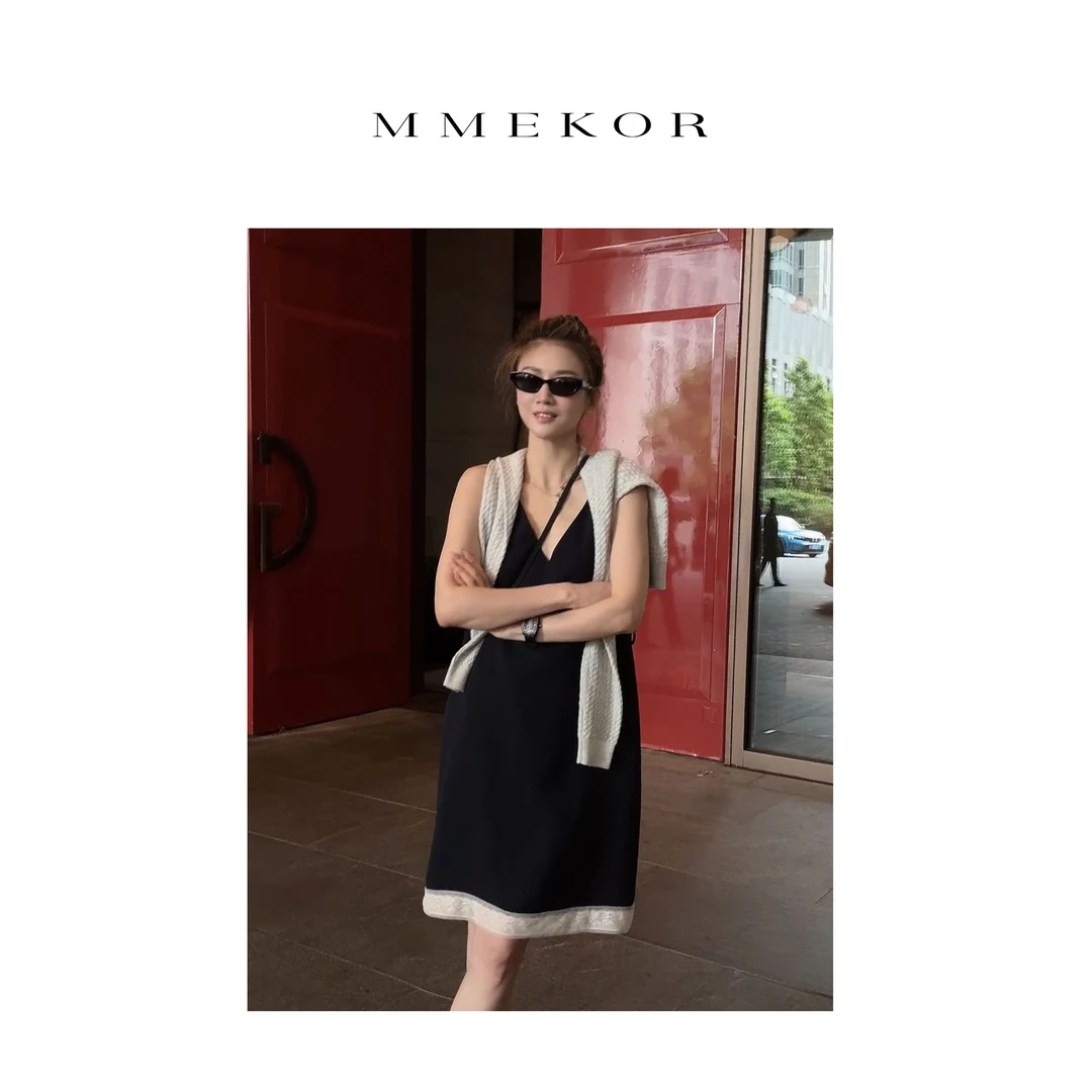 MMEKOR“普达女王”连衣裙 2025新款秋款千金玛德琳裙子 67521