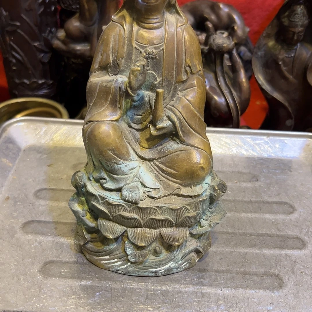 一***悔黄铜摆件，文房摆件工艺品