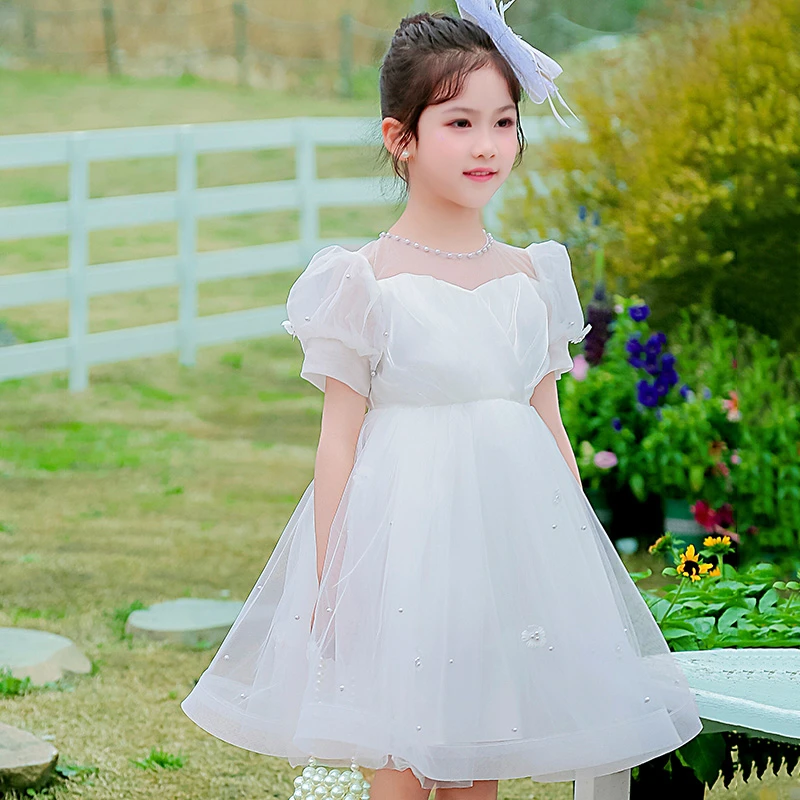 女童连衣裙夏季女孩公主裙纱裙六一儿童表演服大合唱礼服3-6岁9岁