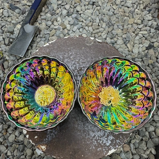 （闪购商品）七彩妖妃 龙凤对杯 茶杯主人杯陶瓷传统手工制作.匠心