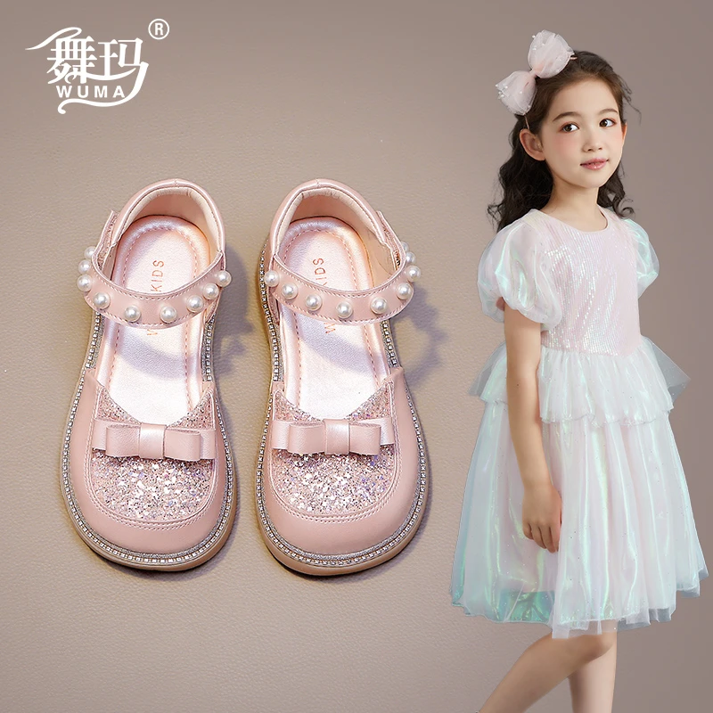 舞玛儿童公主鞋2025新款夏季小女孩软底包头玛丽珍时装凉鞋528233