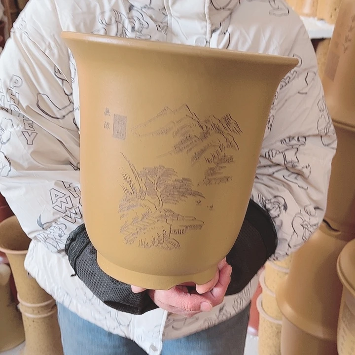 紫砂宜兴紫砂花盆