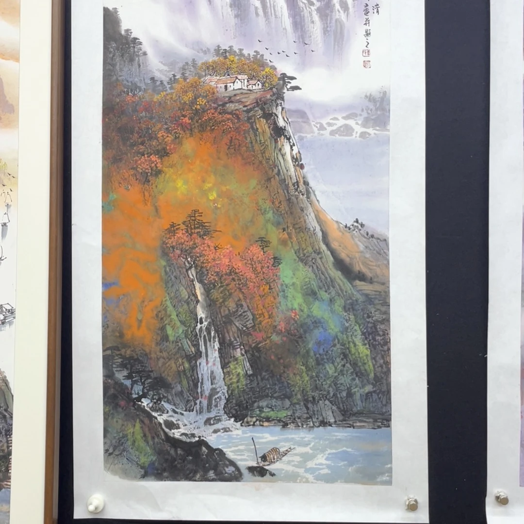 国画手绘国画，精品山水画心