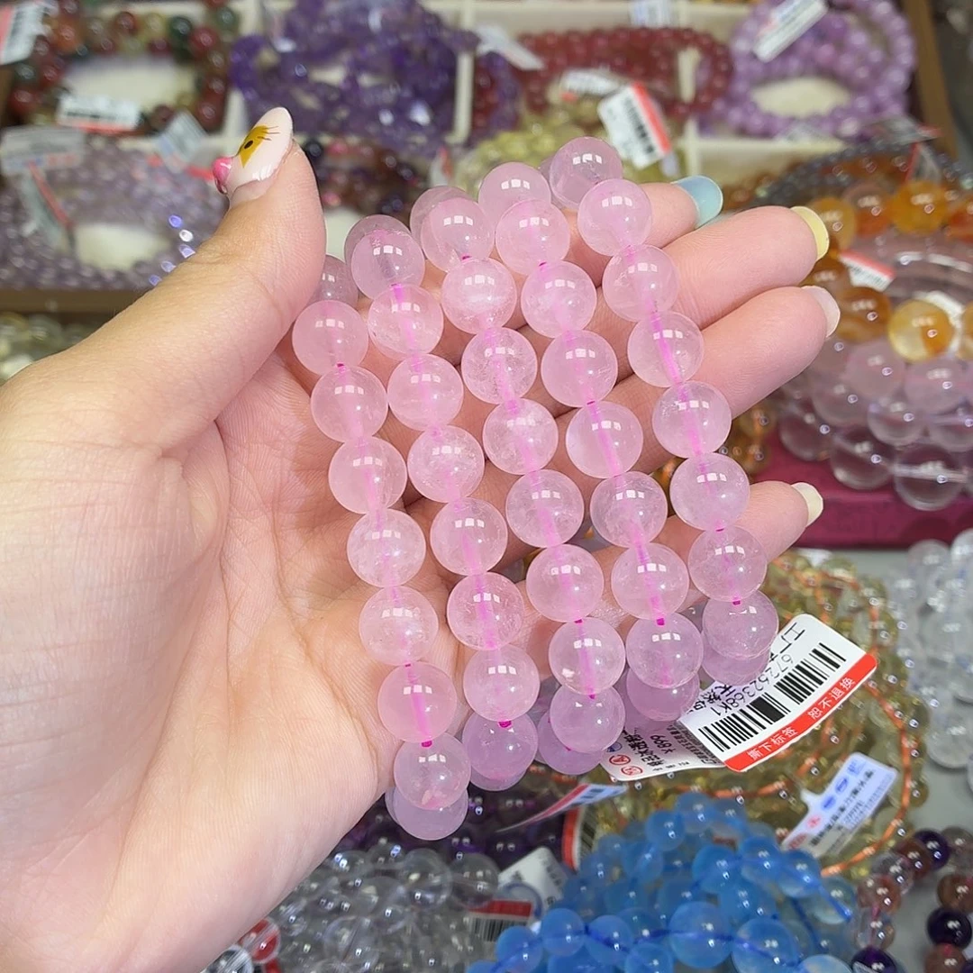 水晶手链未镶嵌卡10马粉水晶（福利款）