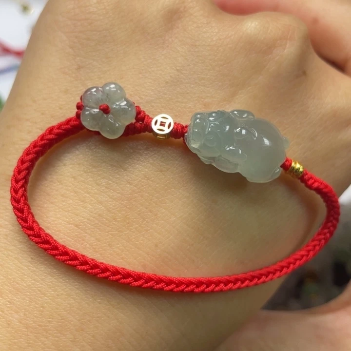 翡翠未镶嵌手绳16手围