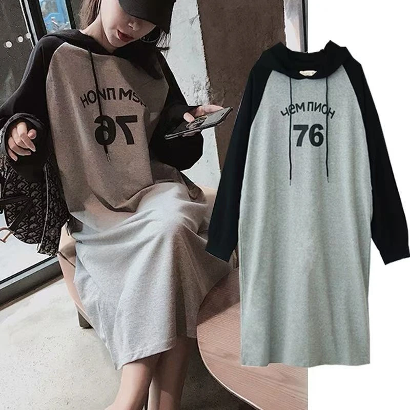 0087 Y16设计感百搭时尚加绒卫衣裙大仓库