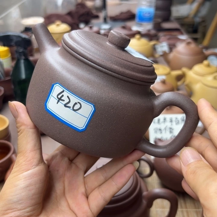 茶壶紫砂紫泥半手420