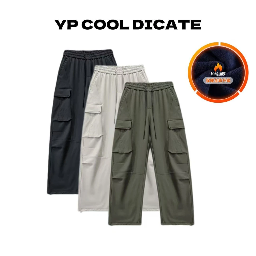 25新款加绒男女同款户外风立体工装休闲长裤 一裤两穿