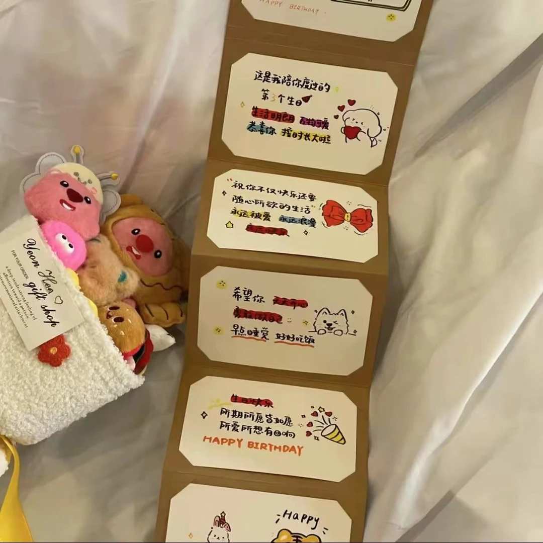 手工DIY风琴本材料包折叠贺卡自制立体书机关本创意情侣七夕xxx